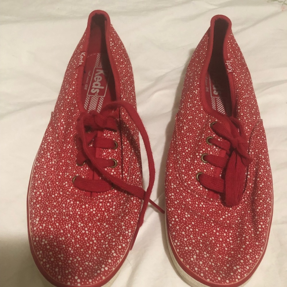red ditsy floral ked’s